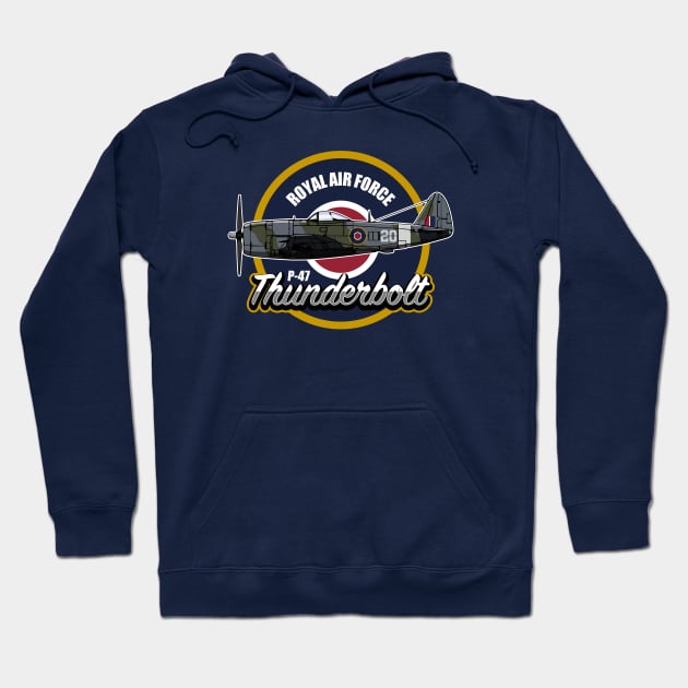 RAF P-47 Thunderbolt Hoodie by Tailgunnerstudios